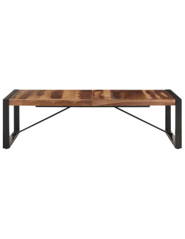 Tavolino 140x70x40 cm in Legno Massello con Finitura Sheesham