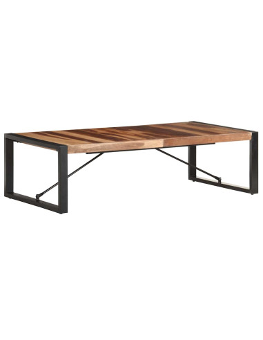 Tavolino 140x70x40 cm in Legno Massello con Finitura Sheesham