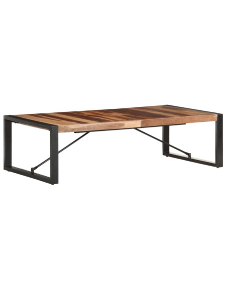 Tavolino 140x70x40 cm in Legno Massello con Finitura Sheesham