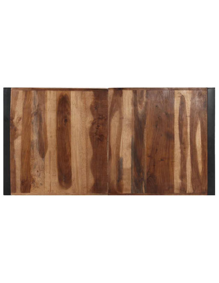 Tavolino 140x70x40 cm in Legno Massello con Finitura Sheesham