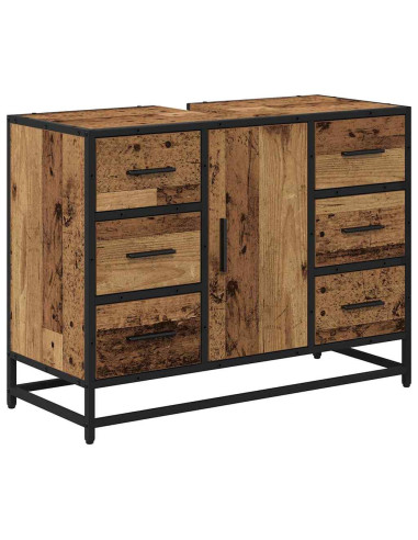 Set di mobili per il bagno 4 pcs Legno vecchio 80 x 33 x 60 cm