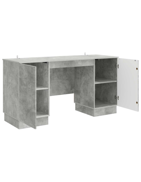 Scrivania con lo scaffale Grigio Cemento 142,5 x 50 x 75 cm