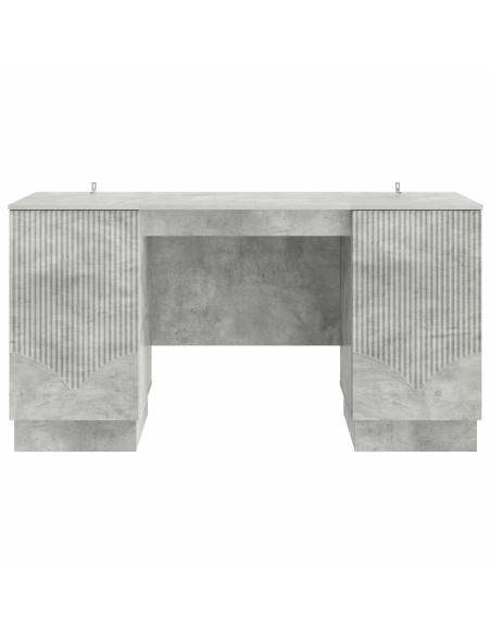 Scrivania con lo scaffale Grigio Cemento 142,5 x 50 x 75 cm