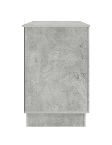 Scrivania con lo scaffale Grigio Cemento 142,5 x 50 x 75 cm