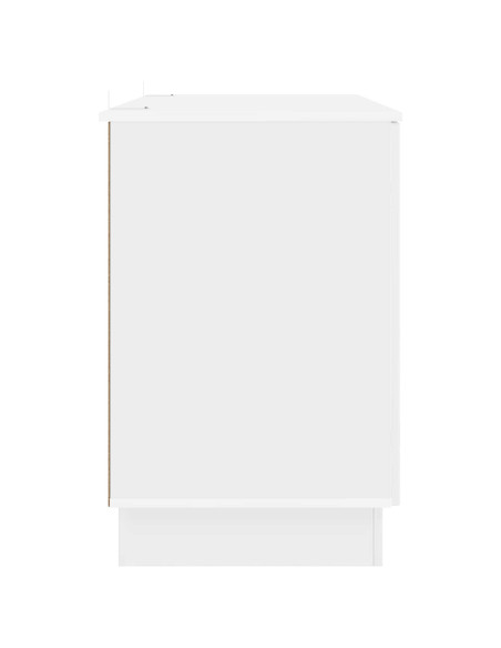 Scrivania Bianco Lucido 142,5 x 50 x 75 cm Legno ingegnerizzato