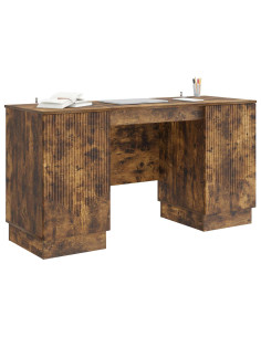 Scrivania Rovere Fumo 142,5 x 50 x 75 cm Legno ingegnerizzato 2