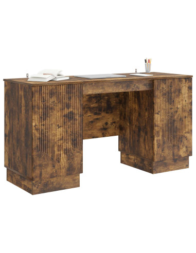 Scrivania Rovere Fumo 142,5 x 50 x 75 cm Legno ingegnerizzato