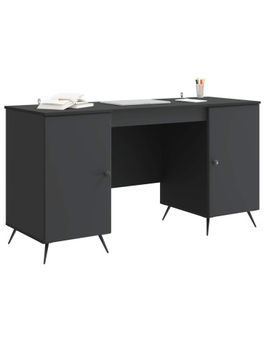 Scrivania Nero 142,5 x 50 x 75 cm Legno ingegnerizzato
