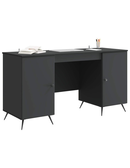 Scrivania Nero 142,5 x 50 x 75 cm Legno ingegnerizzato