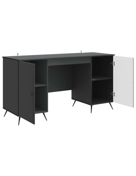 Scrivania Nero 142,5 x 50 x 75 cm Legno ingegnerizzato