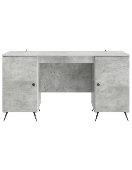 Scrivania con lo scaffale Grigio Cemento 142,5 x 50 x 75 cm