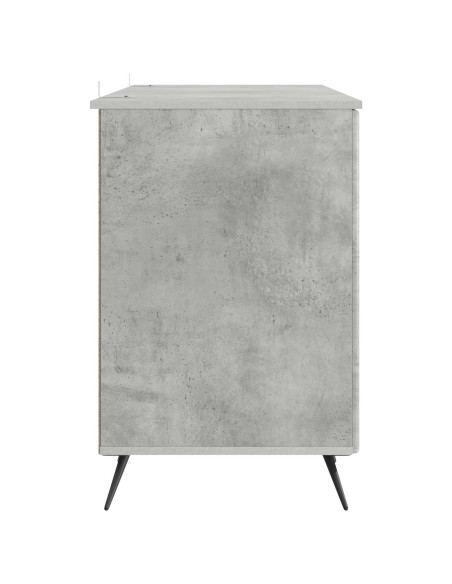 Scrivania con lo scaffale Grigio Cemento 142,5 x 50 x 75 cm