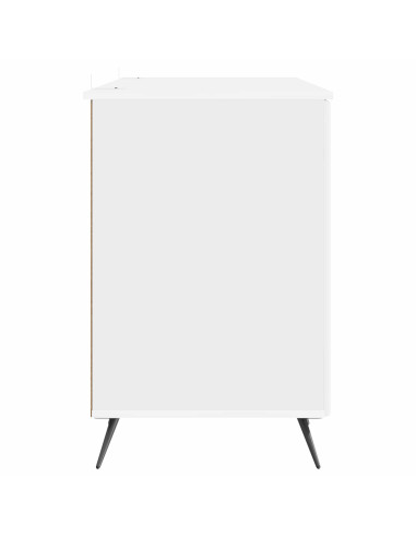 Scrivania Bianco Lucido 142,5 x 50 x 75 cm Legno ingegnerizzato