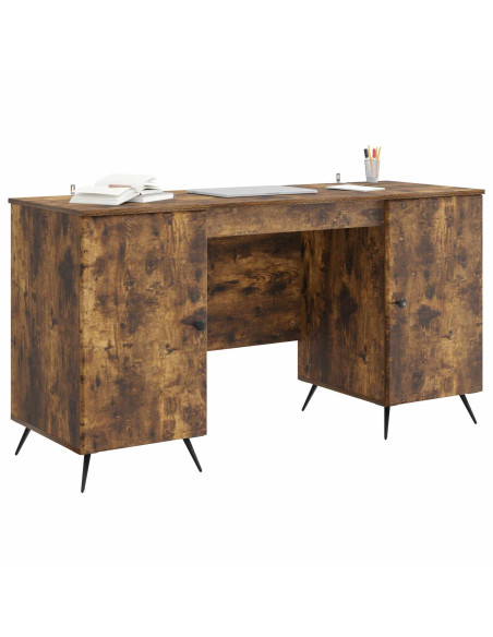 Scrivania Rovere Fumo 142,5 x 50 x 75 cm Legno ingegnerizzato