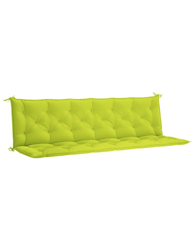 Cuscini per Panca 2 pz Verde Intenso 200x50x7 cm Tessuto Oxford
