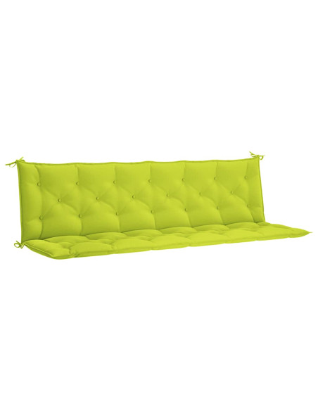 Cuscini per Panca 2 pz Verde Intenso 200x50x7 cm Tessuto Oxford