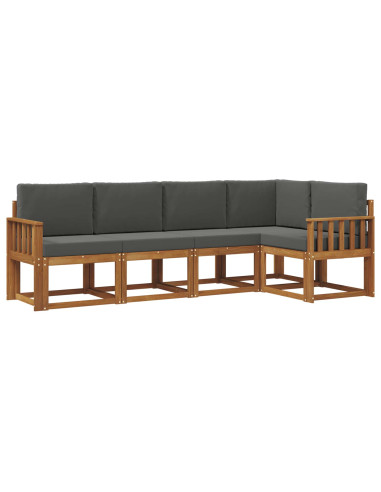 Set di divani con cuscino 5 pcs Naturale e Antracite