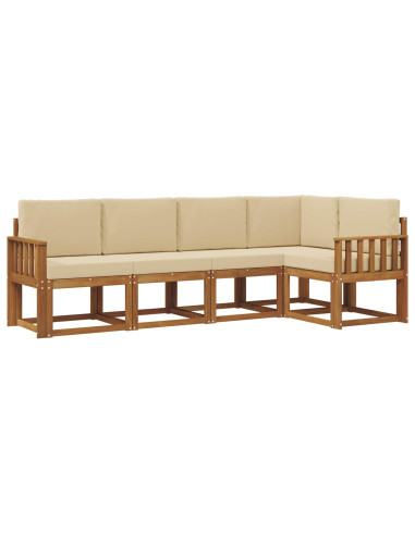 Set di divani con cuscino 5 pcs Naturale e Beige