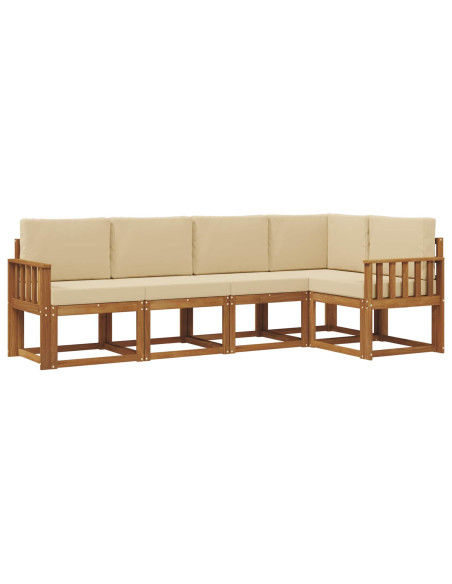 Set di divani con cuscino 5 pcs Naturale e Beige