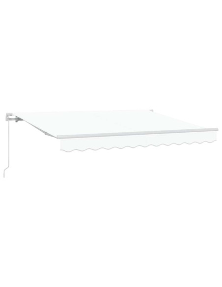 Tenda Retrattile Bianco 350 x 200 cm Tessuto