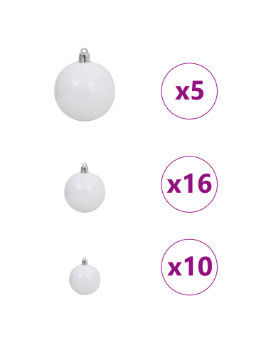 Albero di Natale artificiale con luci integrate Rosa 240 cm PVC