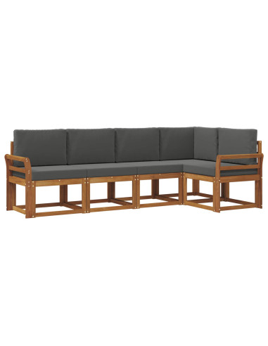 Set di divani con cuscino 5 pcs Naturale e Antracite