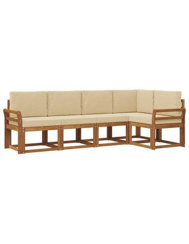 Set di divani con cuscino 5 pcs Naturale e Beige