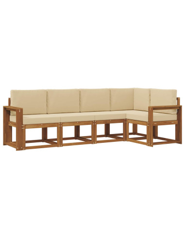 Set di divani con cuscino 5 pcs Naturale e Beige
