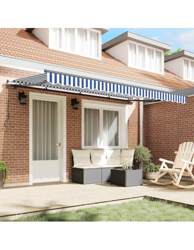 Tenda Retrattile Blu 400 x 200 cm Tessuto