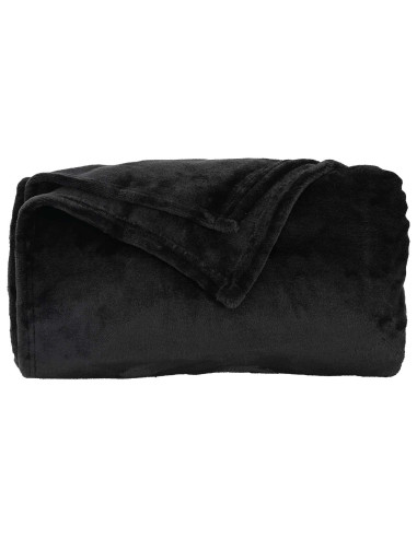 Coperte da Pile 6 pcs Nero 130 x 150 cm Panno
