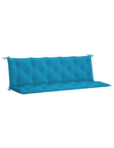 Cuscini per Panca 2 pz Azzurri 180x50x7 cm in Tessuto Oxford