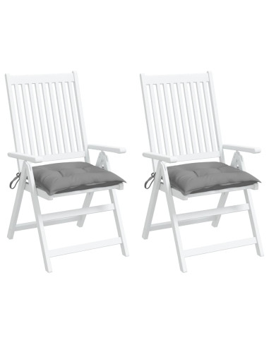 Cuscini per Sedia 2 pz Grigi 50x50x7 cm Tessuto Oxford