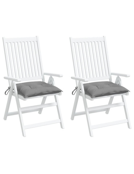 Cuscini per Sedia 2 pz Grigi 50x50x7 cm Tessuto Oxford