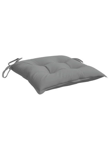 Cuscini per Sedia 2 pz Grigi 50x50x7 cm Tessuto Oxford