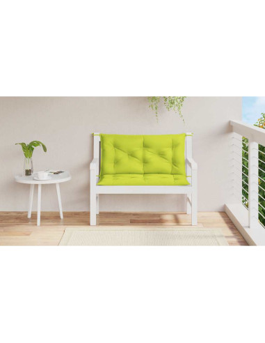 Cuscini per Panca 2 pz Verde Intenso 100x50x7 cm Tessuto Oxford