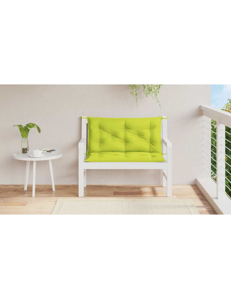 Cuscini per Panca 2 pz Verde Intenso 100x50x7 cm Tessuto Oxford