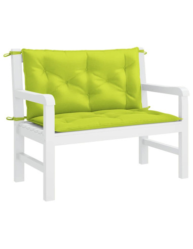 Cuscini per Panca 2 pz Verde Intenso 100x50x7 cm Tessuto Oxford