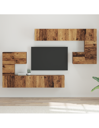 Unità TV 4 pcs Legno vecchio Legno multistrato