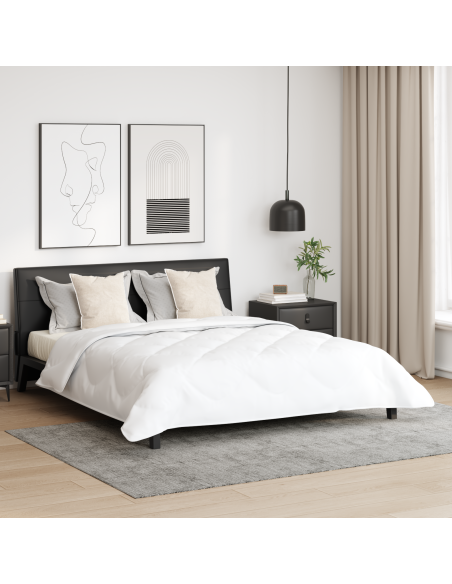 Duvet Estivo con cuscino 3 pcs Bianco Microfibra