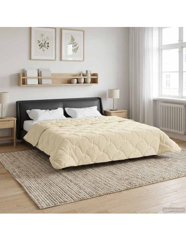 Duvet Estivo Crema 200 x 240 cm Microfibra e Fleece Teddy