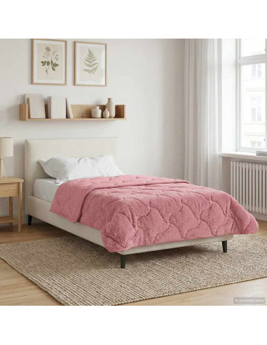 Duvet Estivo Rosa 155 x 220 cm Microfibra e Fleece Teddy