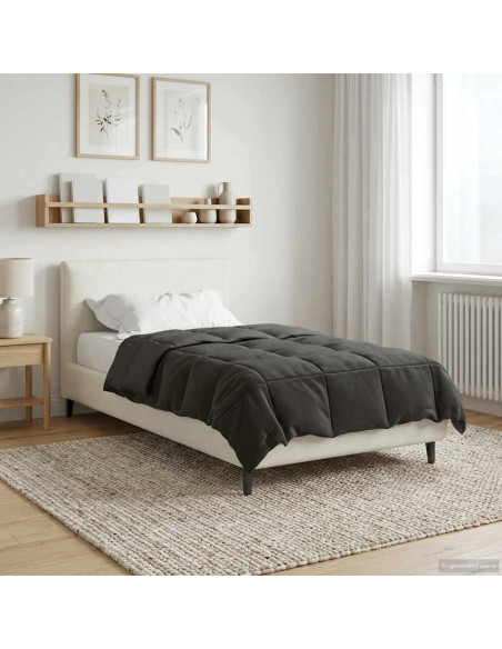 Duvet Estivo Trapuntato Antracite 140 x 200 cm Microfibra