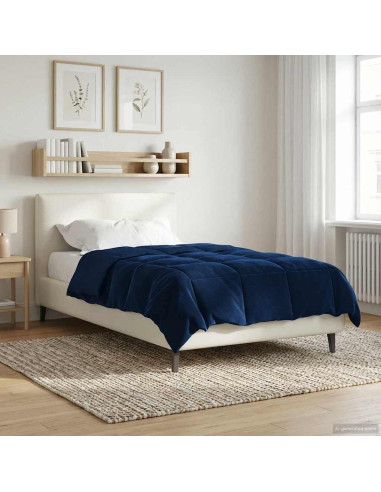 Duvet Estivo Trapuntato Blu Scuro 155 x 200 cm Microfibra