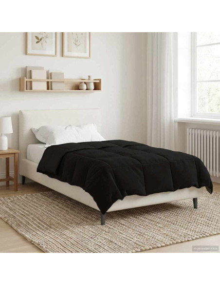 Duvet Estivo Trapuntato Nero 155 x 220 cm Microfibra