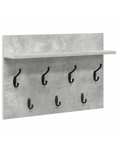 Appendiabiti a muro Grigio cemento 60 x 40 x 12 cm 2