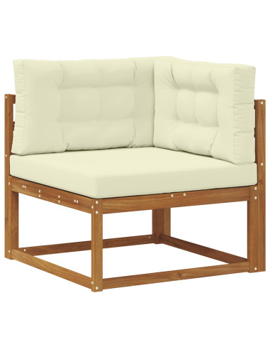 Set di divani da esterno con cuscino 7 pcs Naturale e Crema