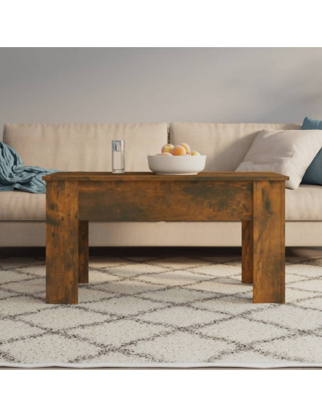 Tavolino da Salotto Rovere Fumo 101x49x52 cm Legno Multistrato