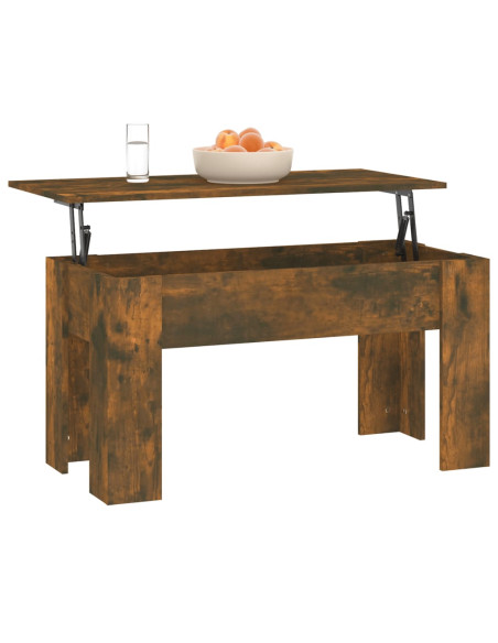 Tavolino da Salotto Rovere Fumo 101x49x52 cm Legno Multistrato