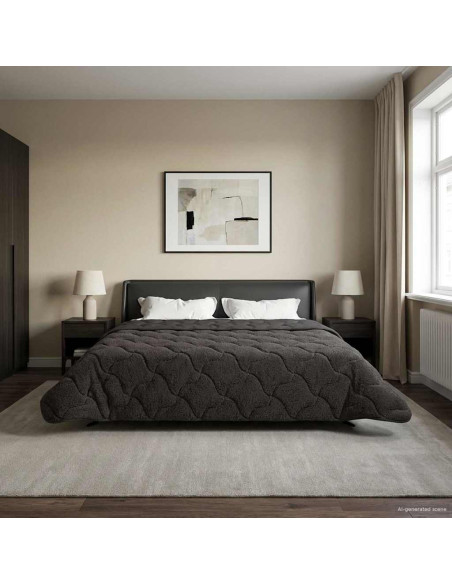 Duvet Invernale Trapuntato Antracite 220 x 260 cm