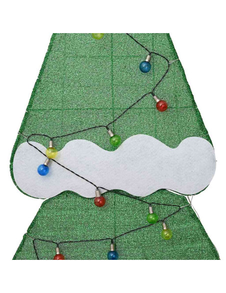 Albero di Natale Illuminato con 3 Scatole Regalo 2D Bianco Caldo